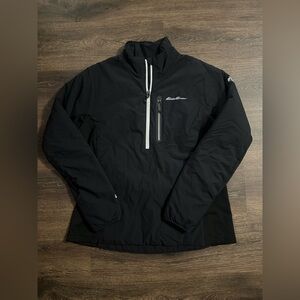 Eddie Bauer first ascent half zip evertherm with White Accents Size large